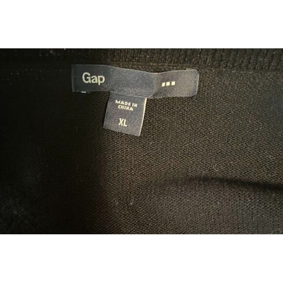 GAP RetroGlam Business Casual Black w/Sequins Button Up Cardigan SZ XL - Picture 4 of 5
